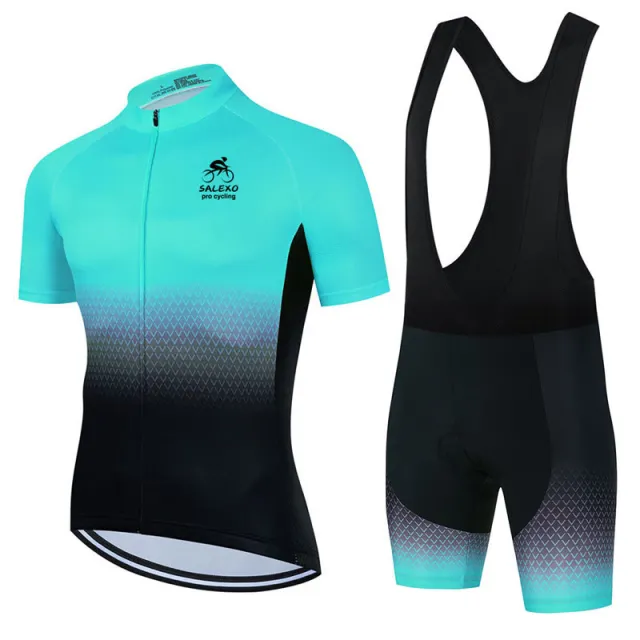 Cycling Clothes Suit Breathable Short Sleeve Suspender Shorts 7 Set Xxl - Shop at LoveMi
