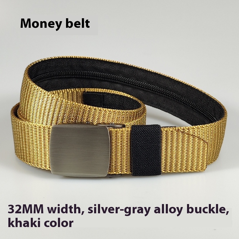 Silver Gray Buckle Khaki