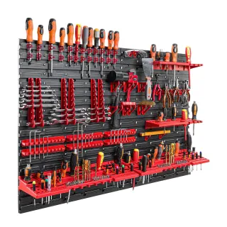 68-piece Tool Shed Plastic Hanging Panel PP Material Pegboard For Tool Storage