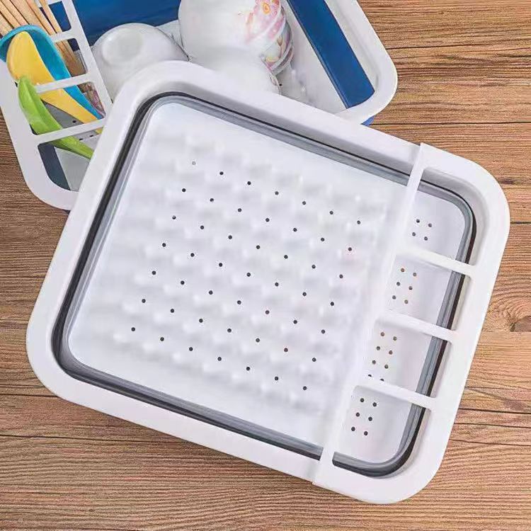 New Foldable Draining Bowl Rack Kitchen Utensil Storage Rack Multi-functional Sink Draining Rack Drying Rack