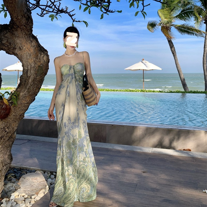 Women's Simple And Versatile French Suspender Dress Picture Color - Shop at LoveMi