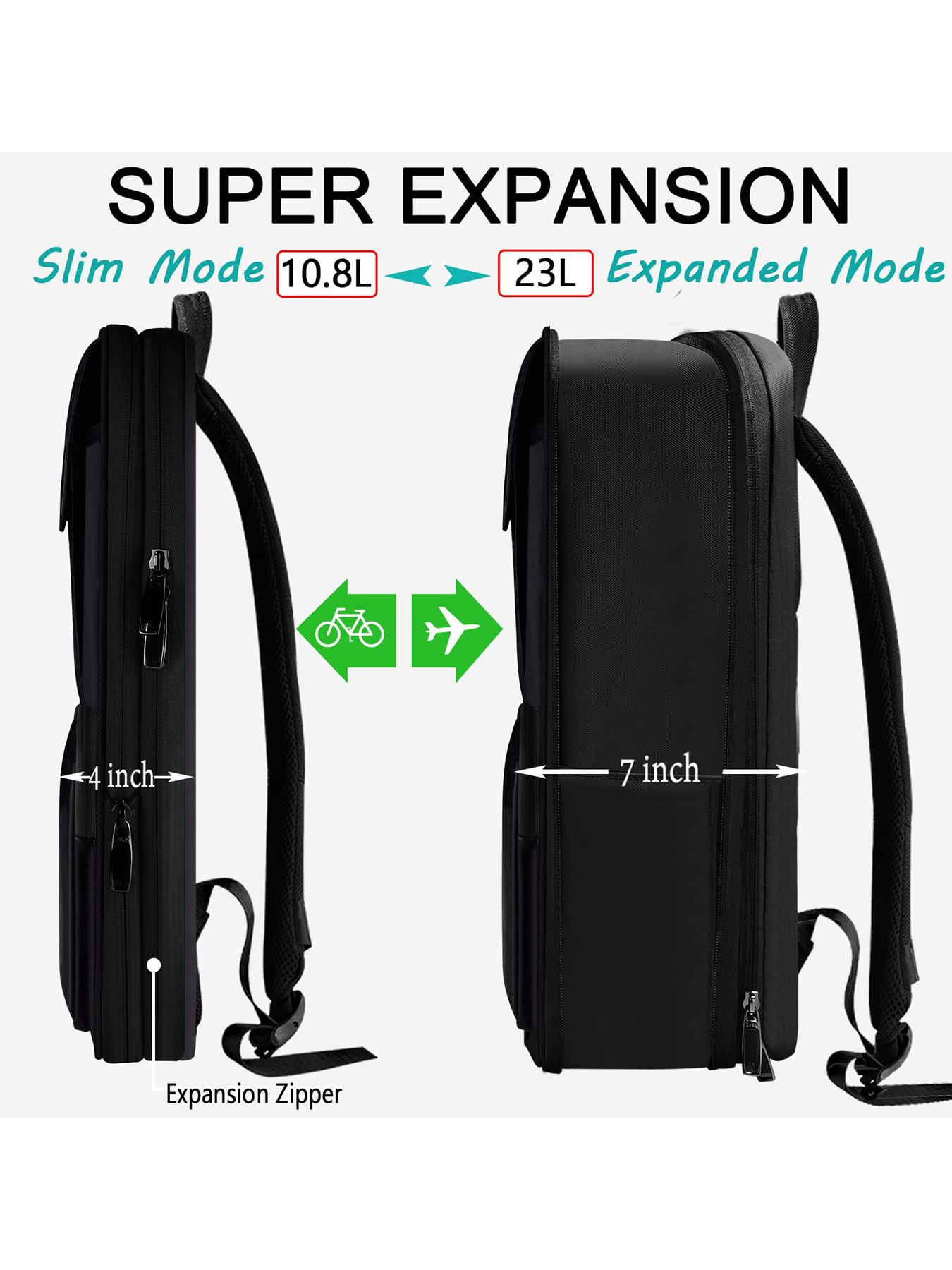 Laptop Backpack Mens Premium Business-Style Computer Bag 8