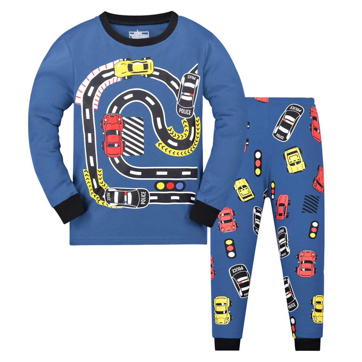 Boys And Girls Long Sleeve Trousers Homewear Children's Pajama Set - Image 24