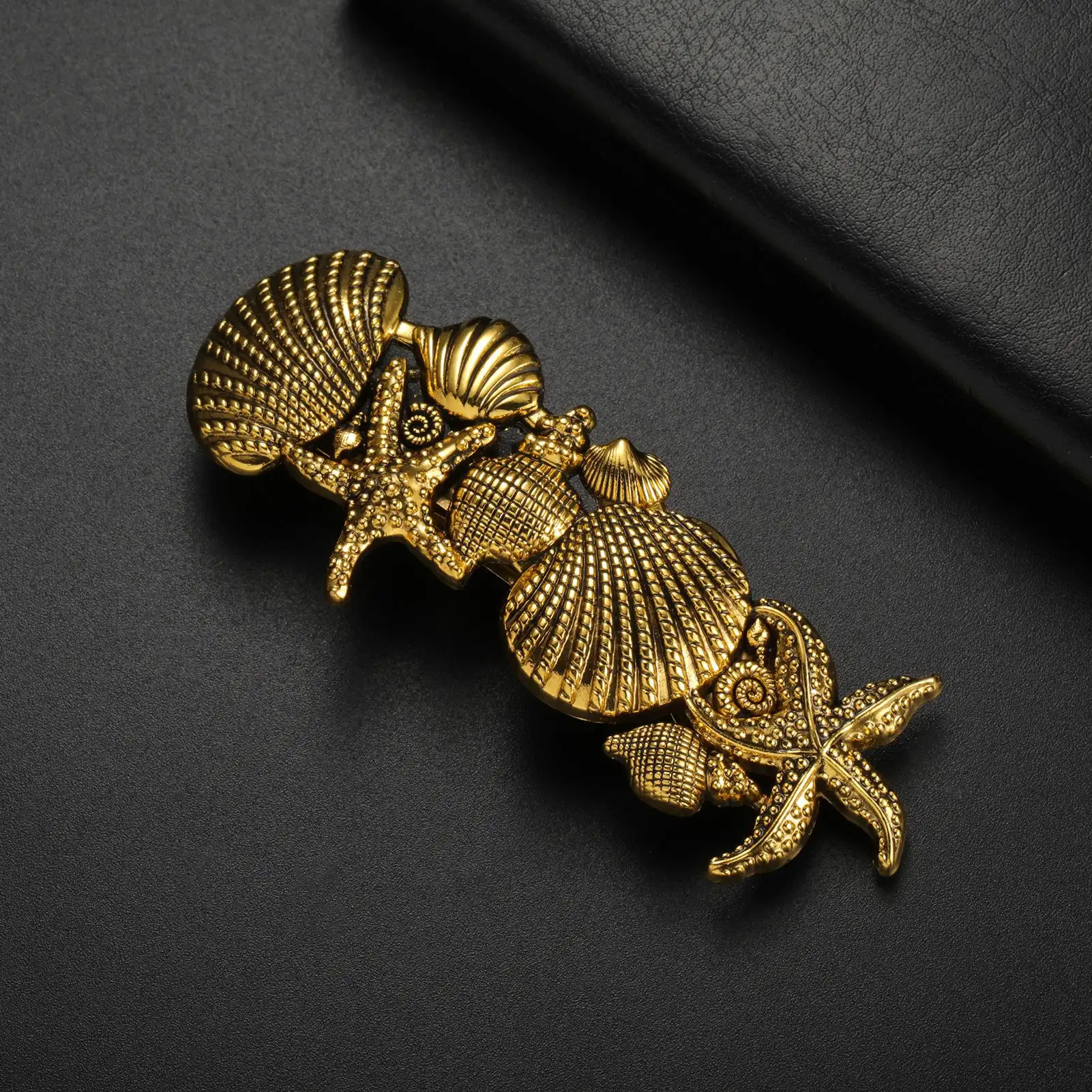French-Style Vintage Starfish Shell Spring Hair Clip