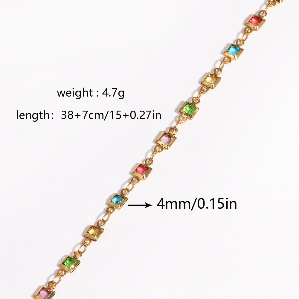 Retro-style Colorful Zircon Womens Necklace