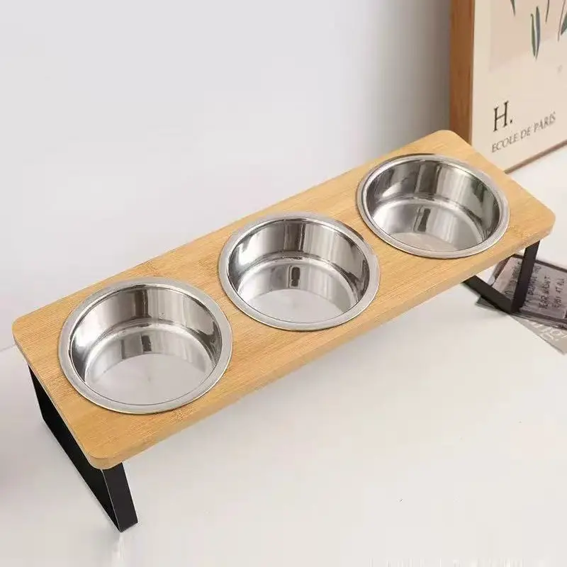 Anti-Tip Pet Bowl Elevated Stainless Steel Large-Capacity