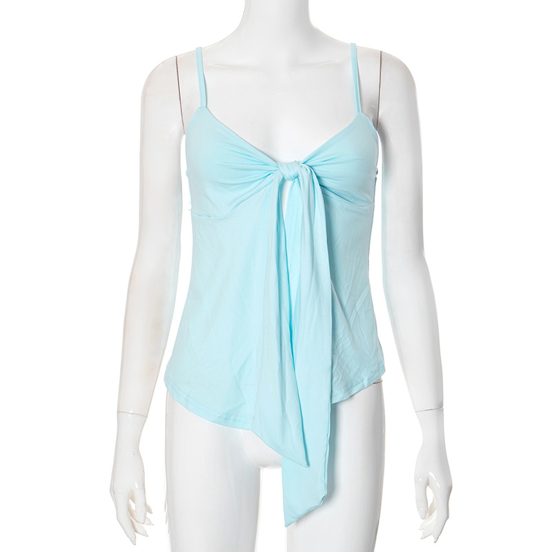 Fashion New Solid Color Sling Top For Women