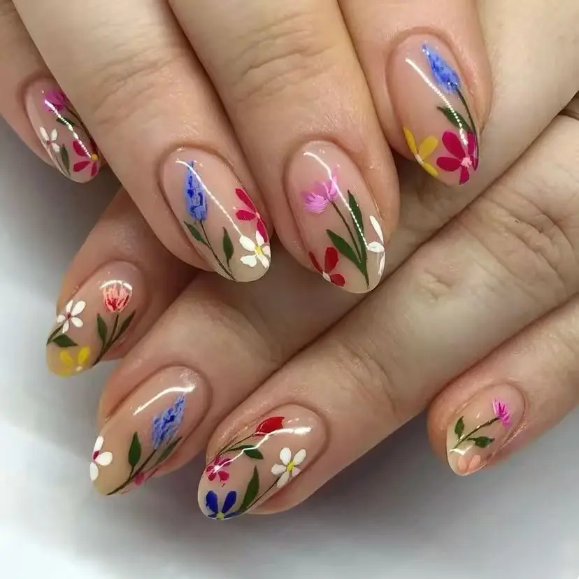 European And American Almond-shaped Removable Flower Wear