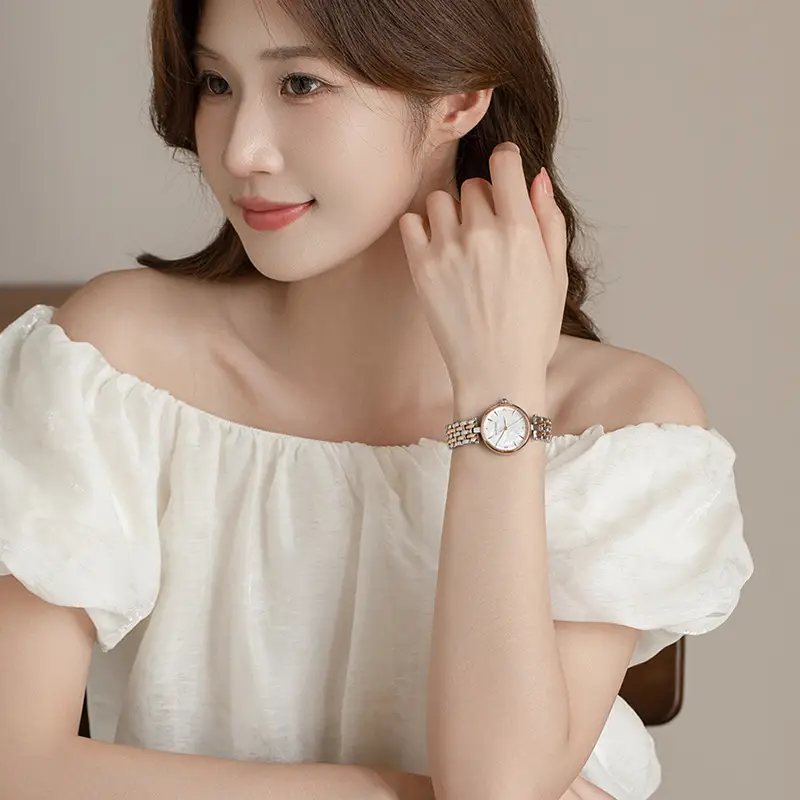 Womens Floral Watch Small Dial Blossom Waterproof Watch