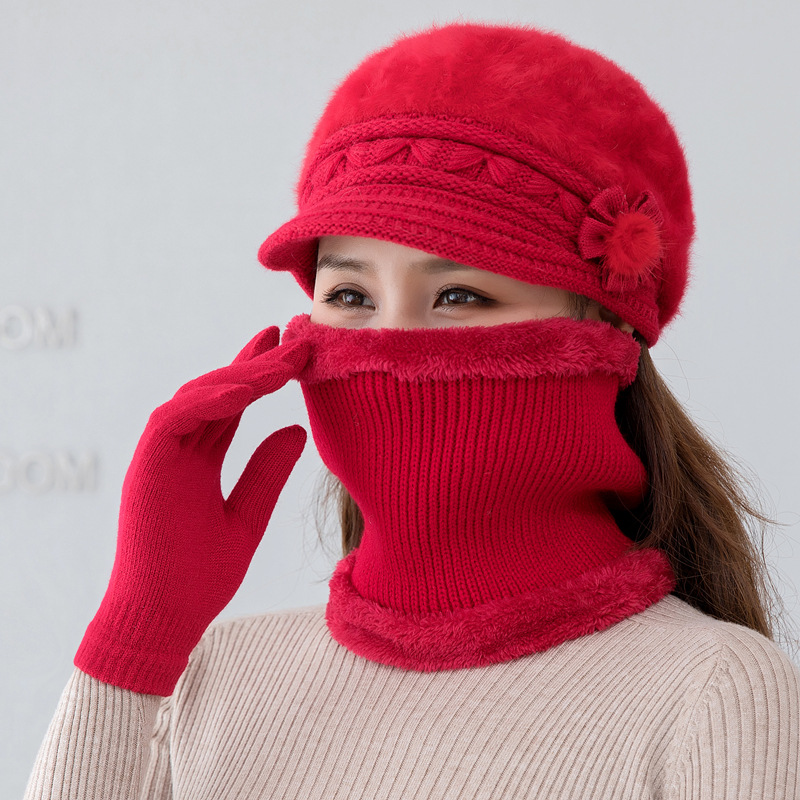 Hat Scarf Red