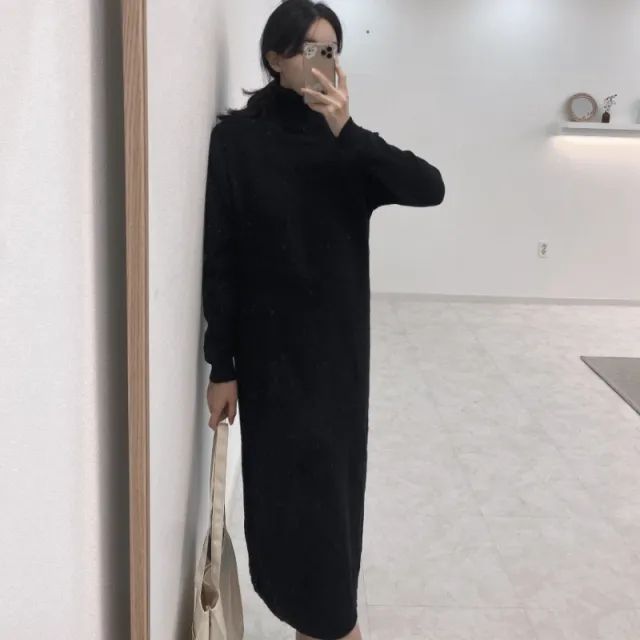 Women's Autumn Dress Worn Under A Coat Black - Shop at LoveMi