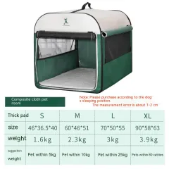 Dog Kennel Warm Large House Winter Cage Indoor Outdoor House - Green - View 1