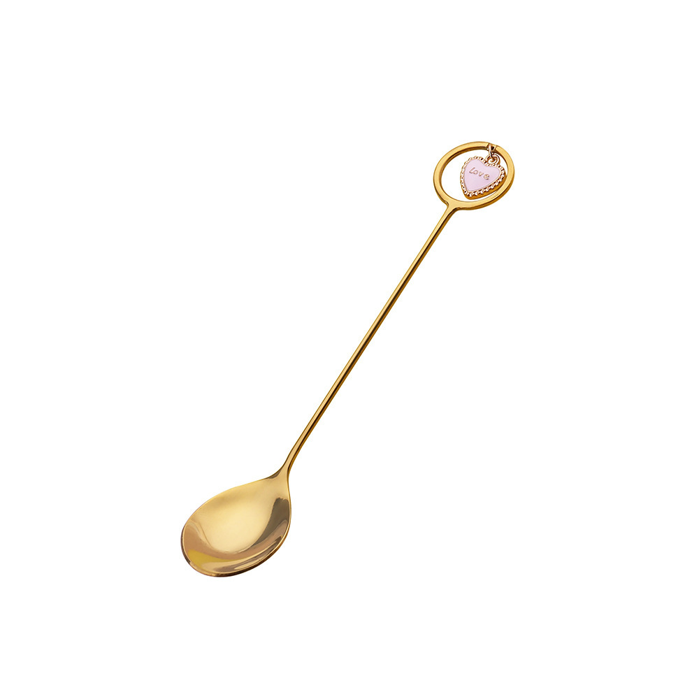 Round Pendant Spoon Gold