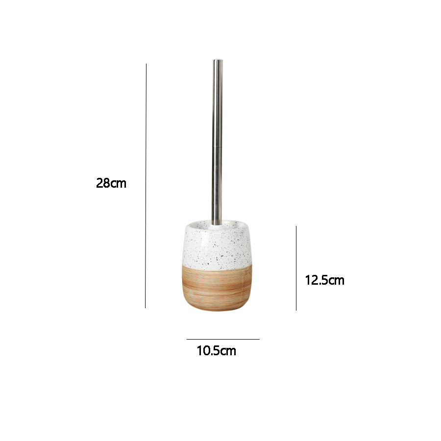 Long-handled Ceramic Toilet Brush Holder 2