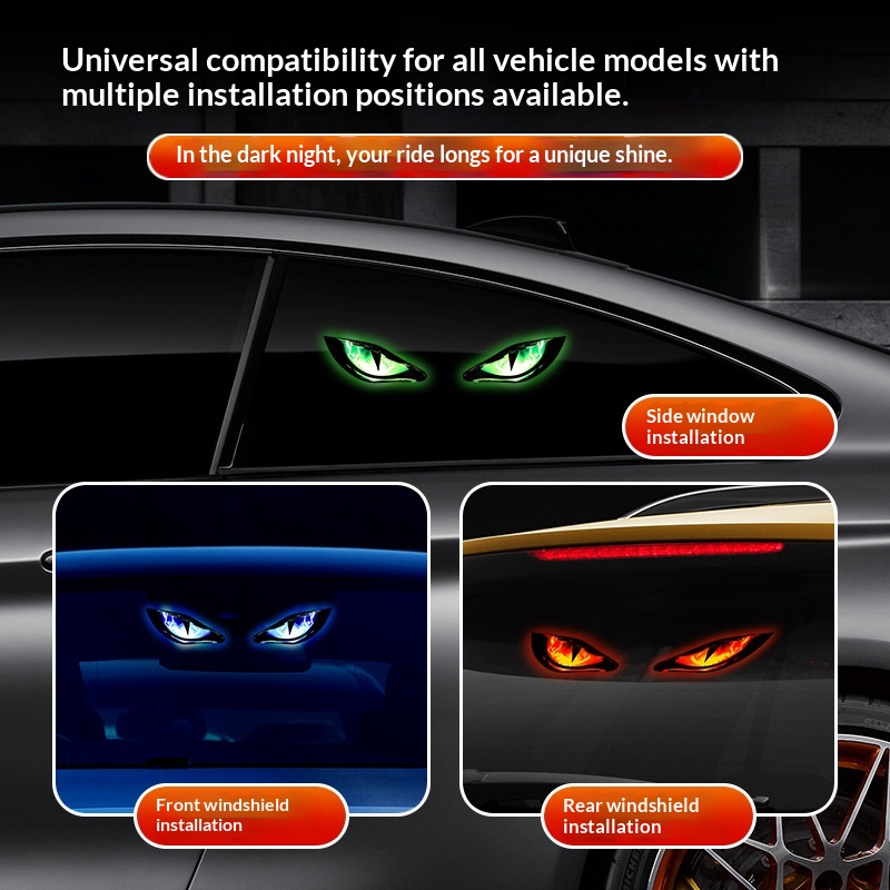 Evil Eye Motion-Sensing Solar-Powered Rear-Window Warning Light