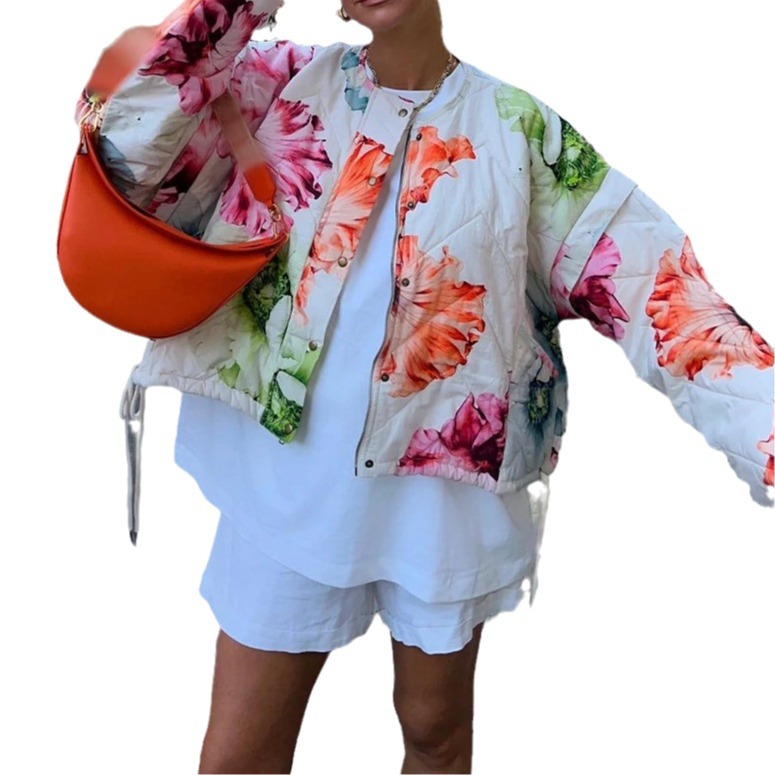 Women's Printed Long-sleeved Jacket