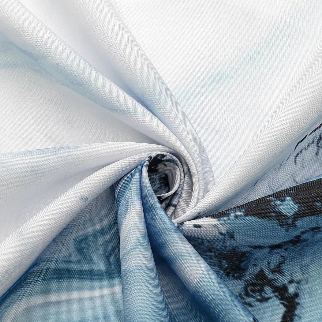 Blue Shower Curtain Abstract Geometric Modern