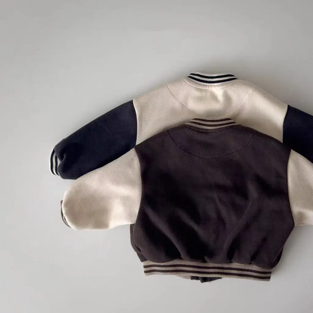 Stitching Sleeves Boys And Girls Baseball Jacket
