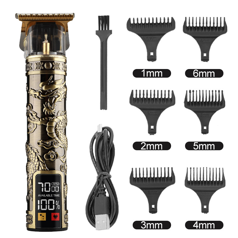 Hair Clipper Electric Electrical Hair Cutter Retro Oil Head Engraving Bronze Xianglong - Shop at LoveMi