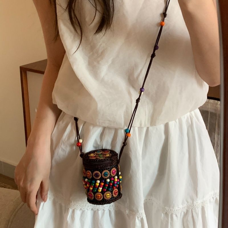 Bolso Cruzado Artesanal Estilo Étnico