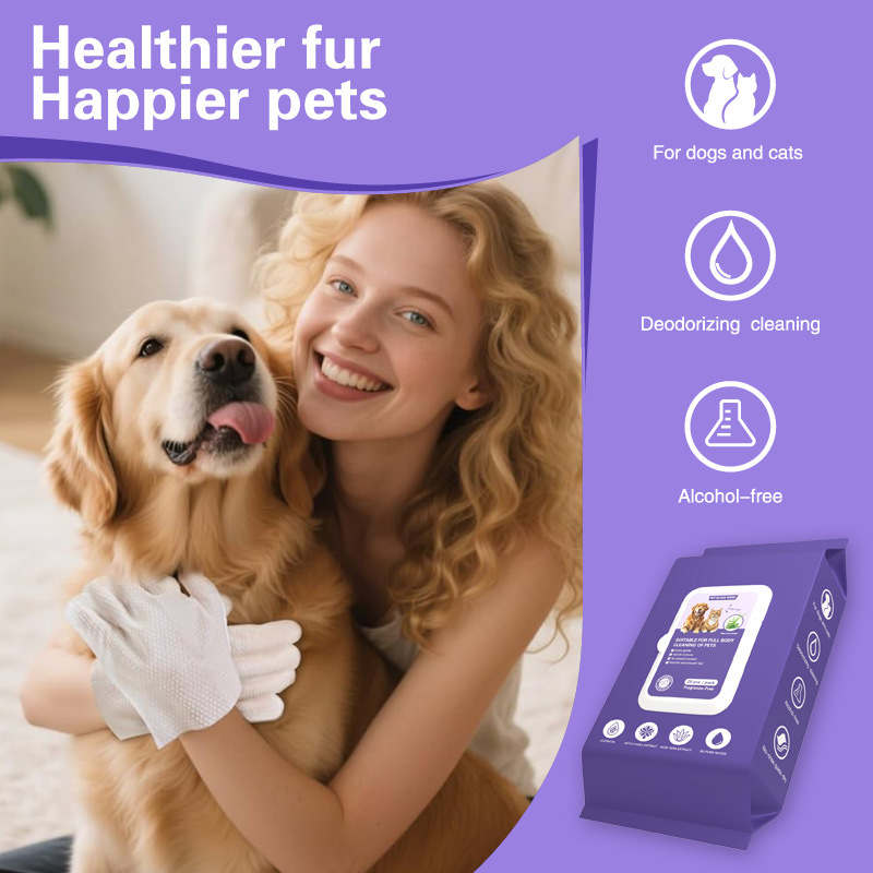 Pet Supplies Pet No-rinse Wet Wipes Gloves thumbnail 2