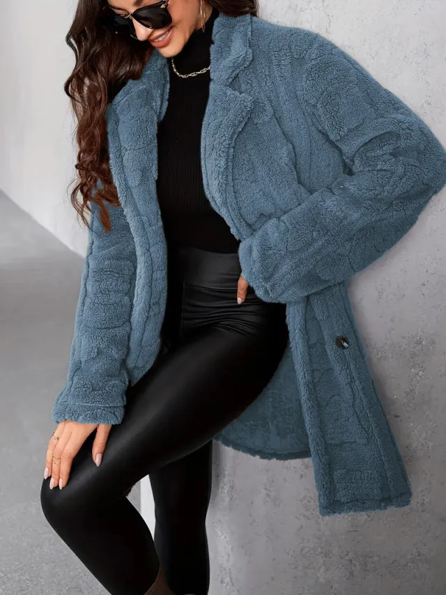 Fashion Personality New Loose Overcoat Women Blue - Shop at LoveMi