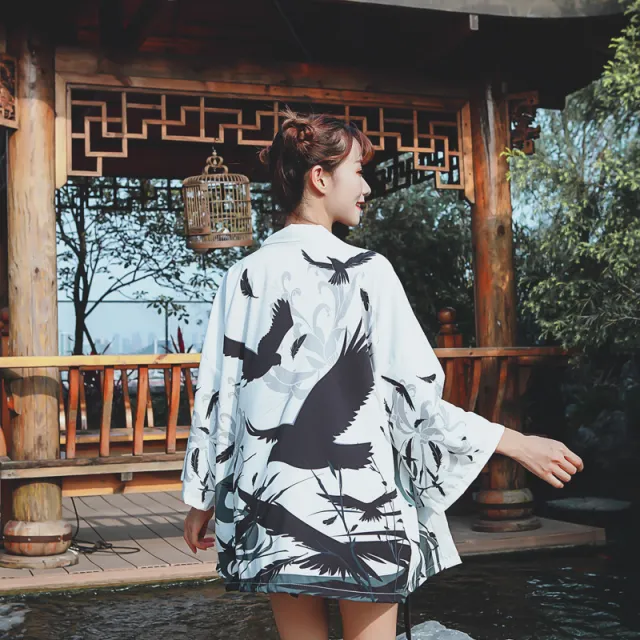 Summer Women Harajuku Digital Printing Kimono Cloak Coat Cardigan Kimono 10 Adult Free Size - Shop at LoveMi