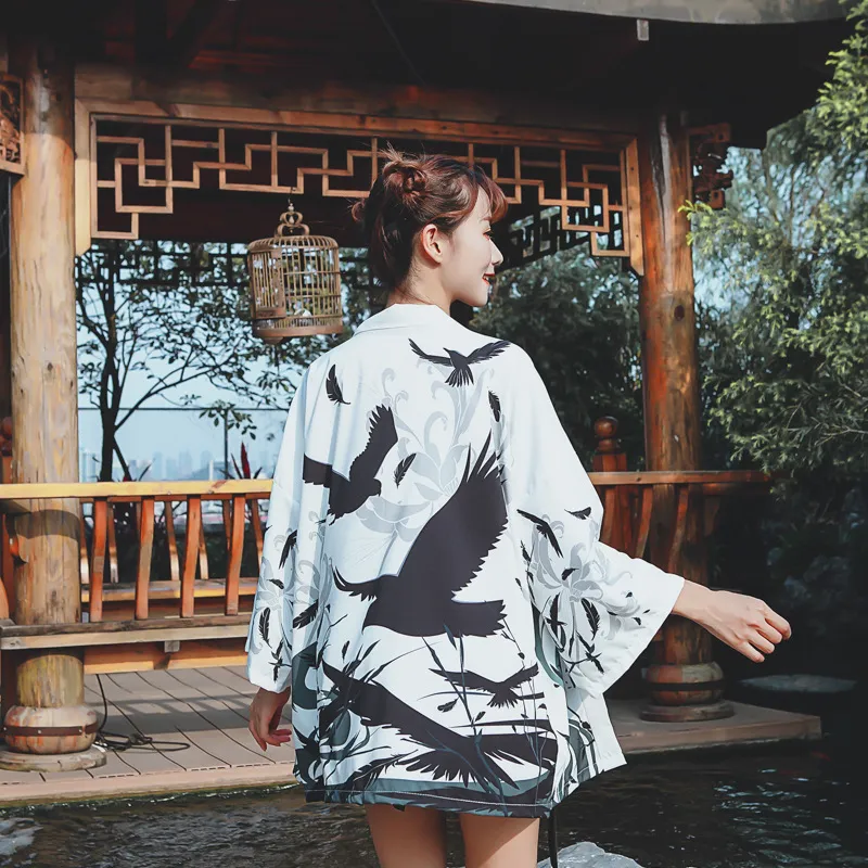 Summer Women Harajuku Digital Printing Kimono Cloak Coat Cardigan - Kimono 10-Adult Free Size