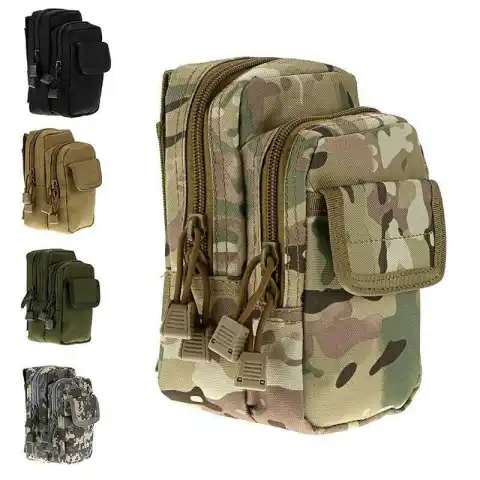 Double Zipper Thick Large Capacity Tactical Wear-resistant Belt Waist