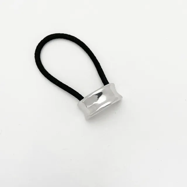 Simple Small Rubber Band Headband Hair Accessories Metal Geometry 20 Silver - Shop at LoveMi