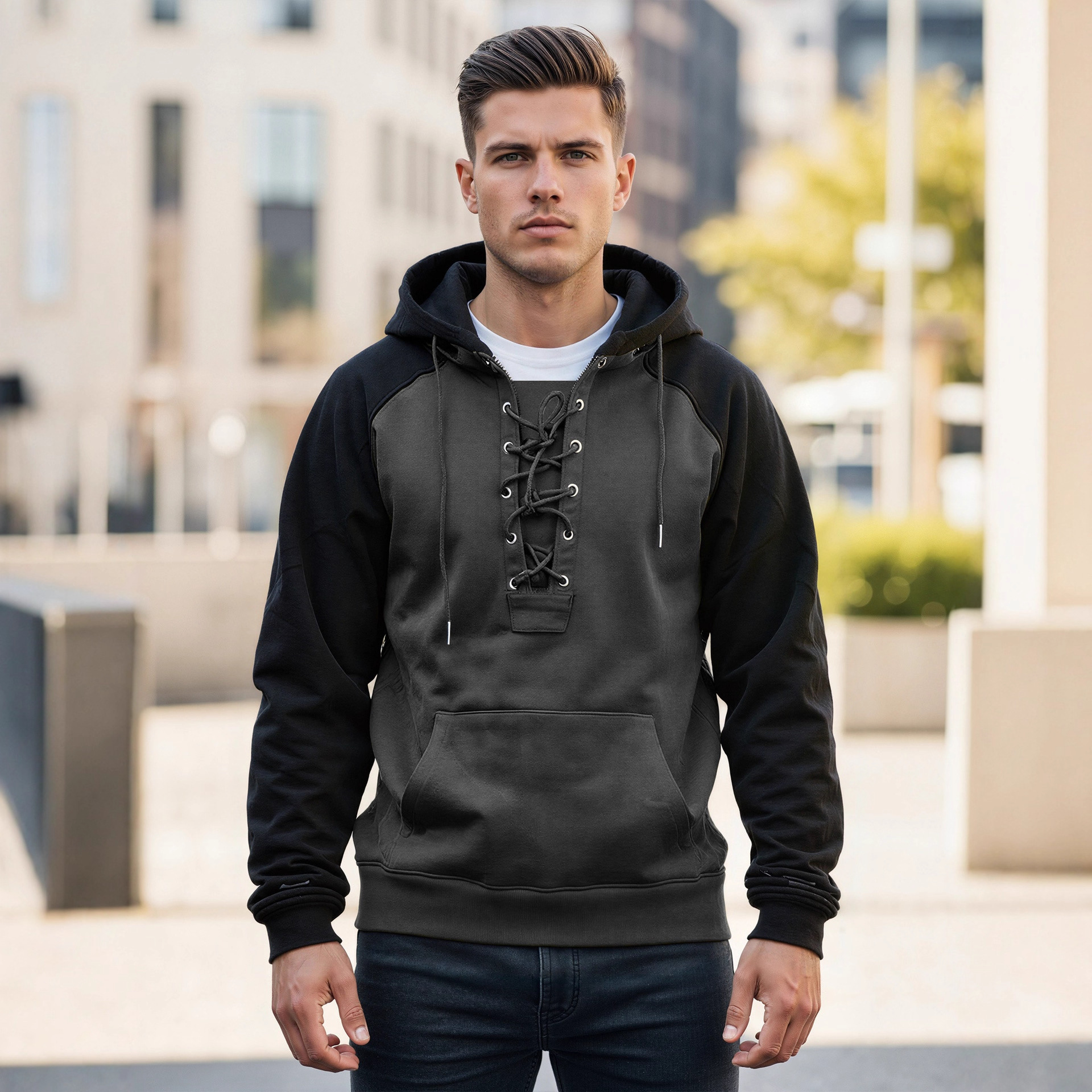 Men's Drawstring Hooded Sweatshirt