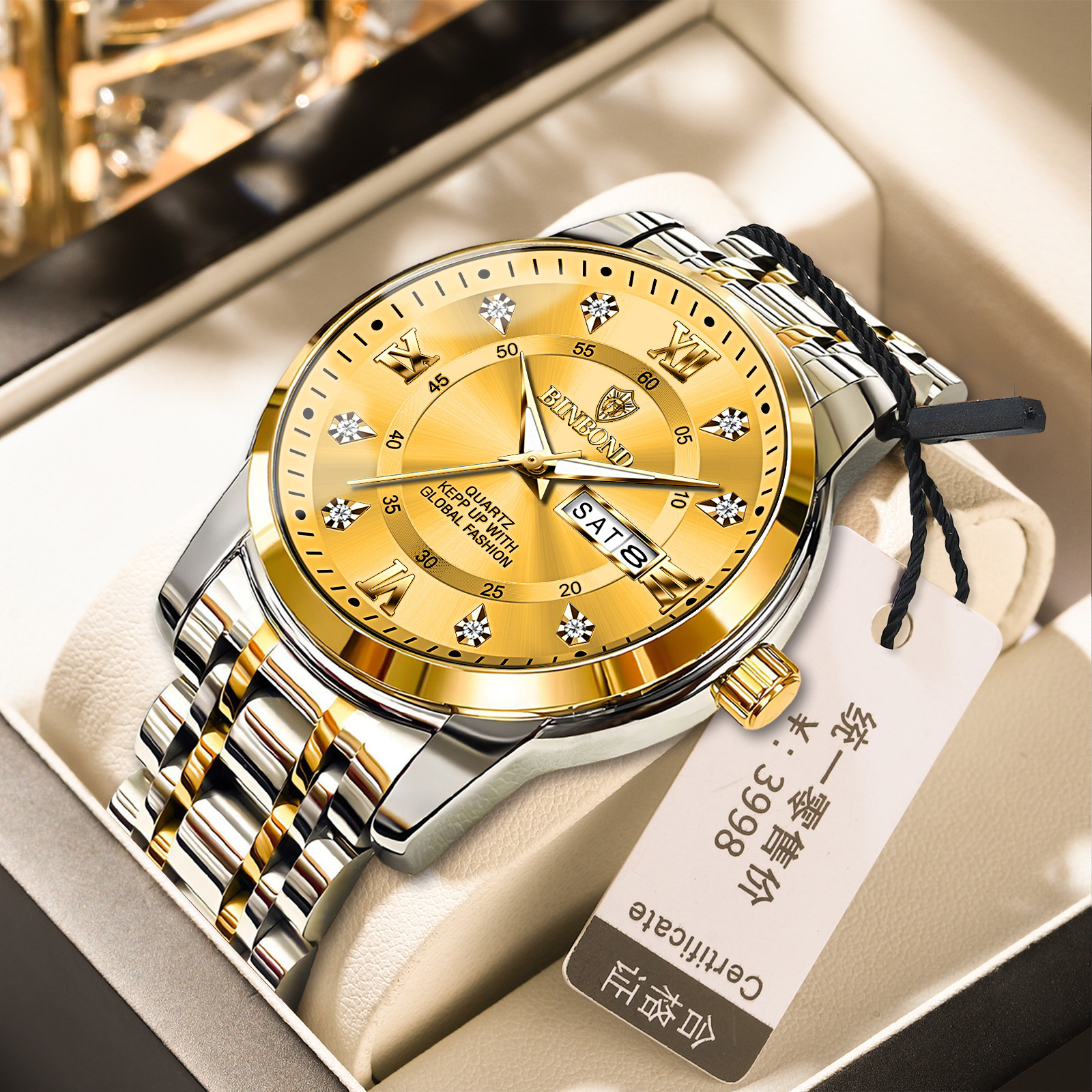 Binbang Business Light-Luxury Quartz Watch For Men 4