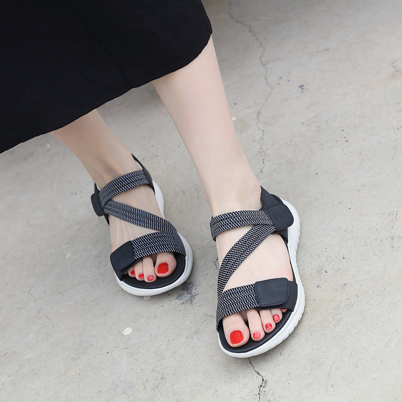 Lightweight Sporty-style Comfortable Elastic-band Plus-size Sandals 2