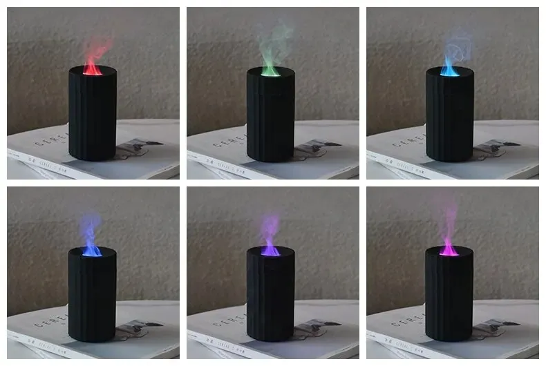 Air Humidifier With Flame Effect Essential Oil