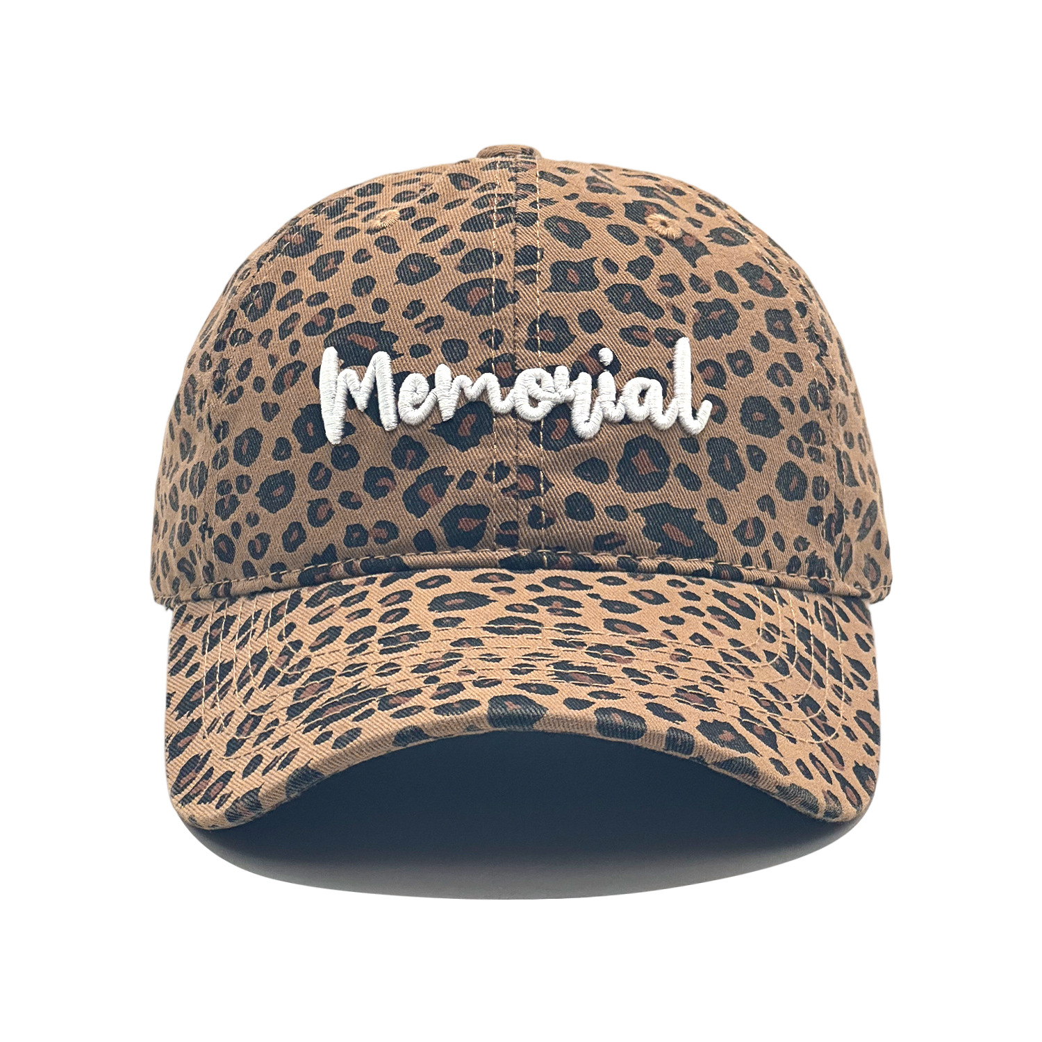 Retro Leopard-print Embroidered Baseball Cap Washed And Distressed — image 1