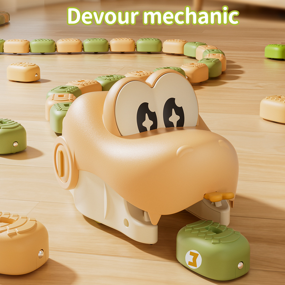Magnetic snake toy demonstrating its connected, articulated body