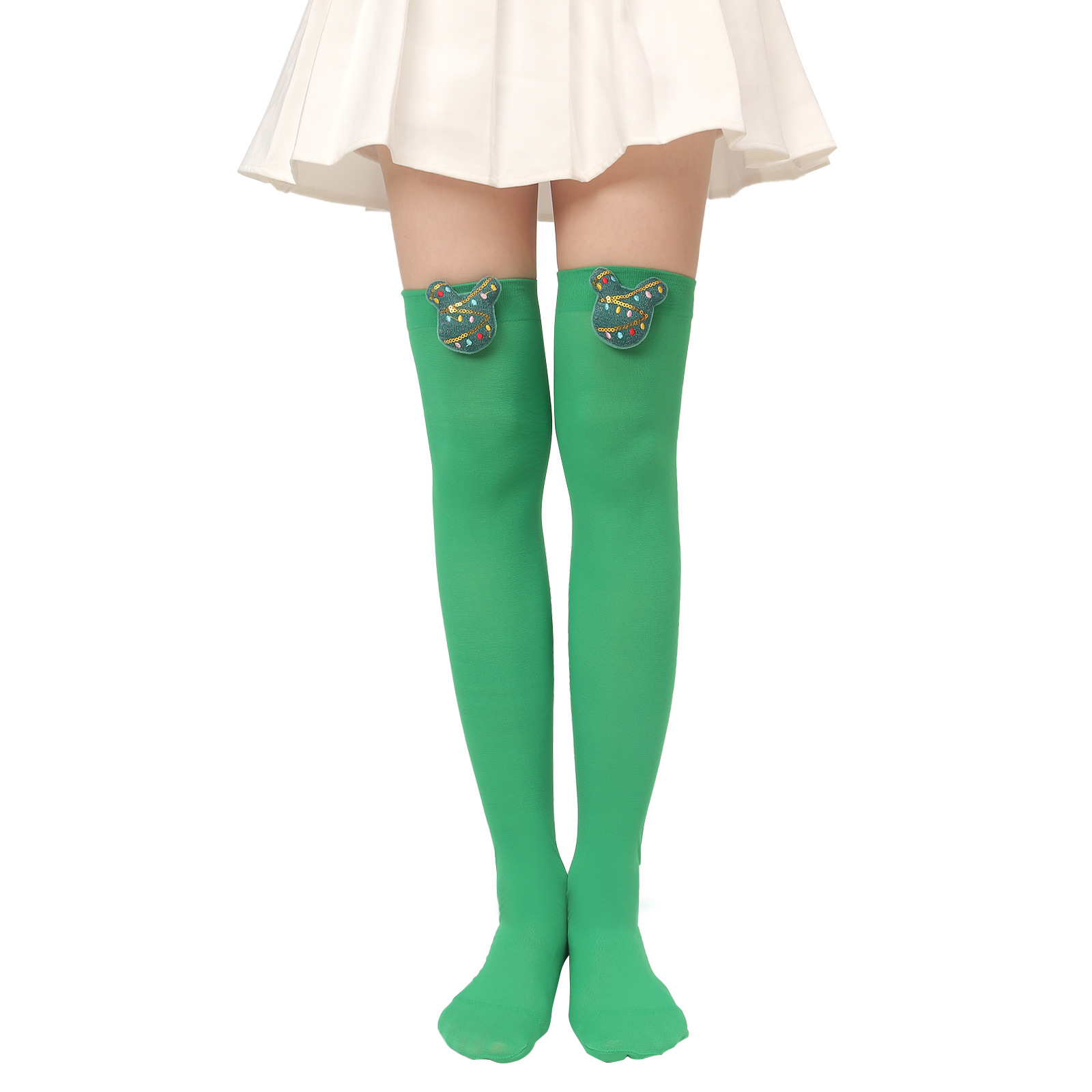 Green Socks Sequins