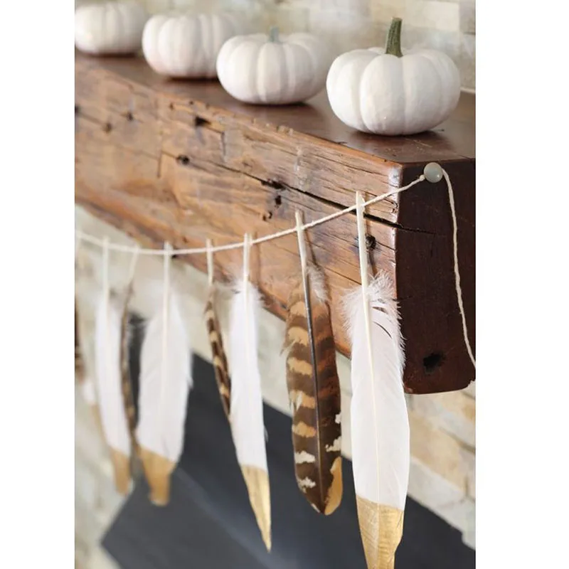 Title 7, Colorful soft goose feather decorations for cra...