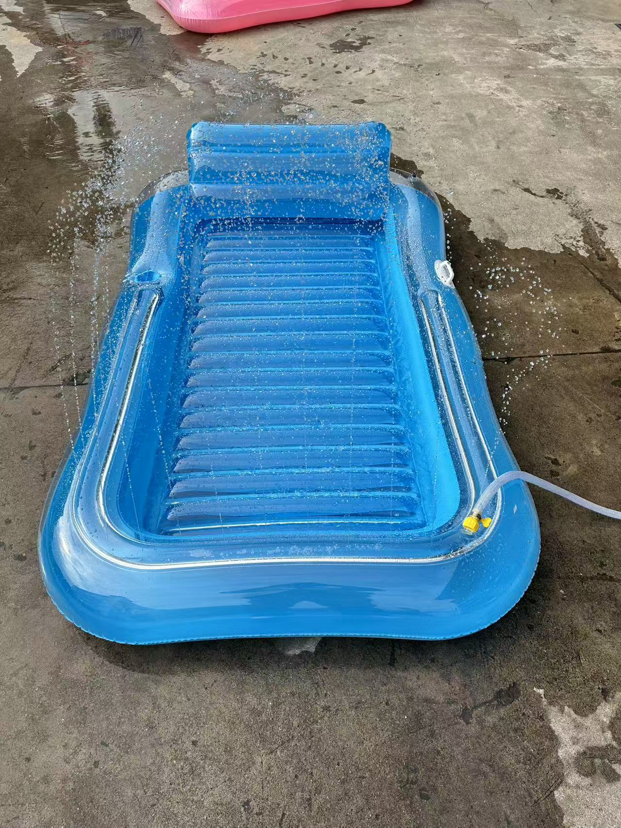 Inflatable Maple Leaf Floating Bed Swimming Ring Backrest Float Raft 7