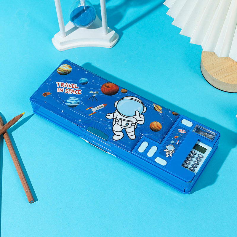 Multifunctional Large Capacity Plastic Pencil-box – Sky Blue