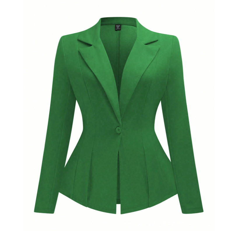 Plus-size Solid-color Belted Suit European And American Style