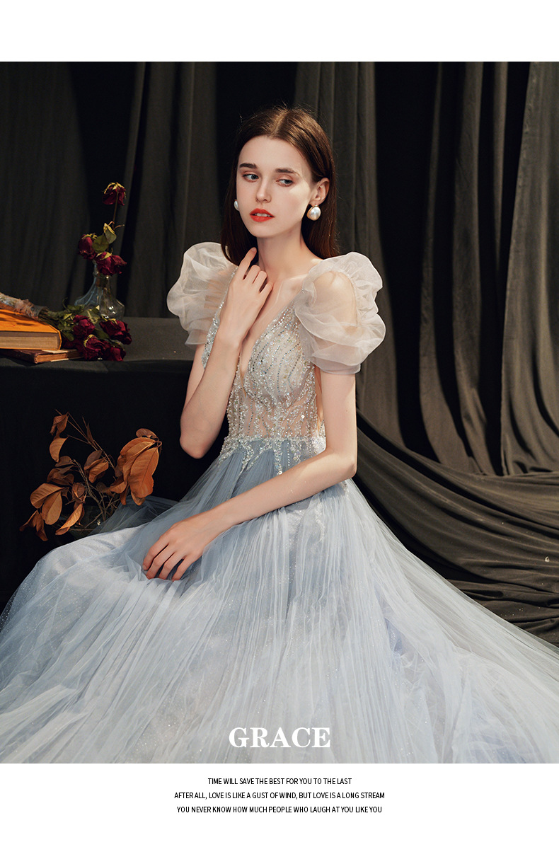 Niche Elegant Graceful Fairy Dress Host Slimming Female