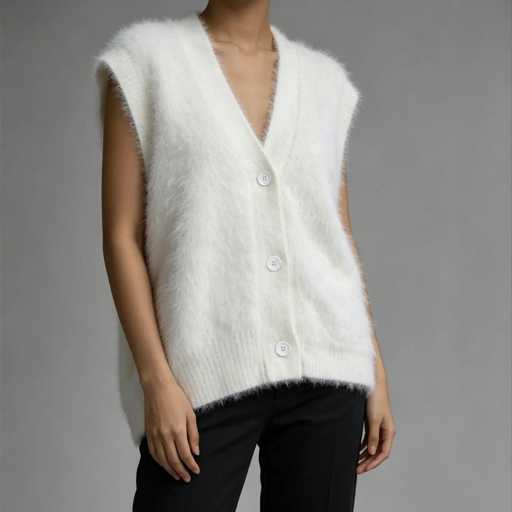Solid-color Womens Sweater Cardigan Short Jacket