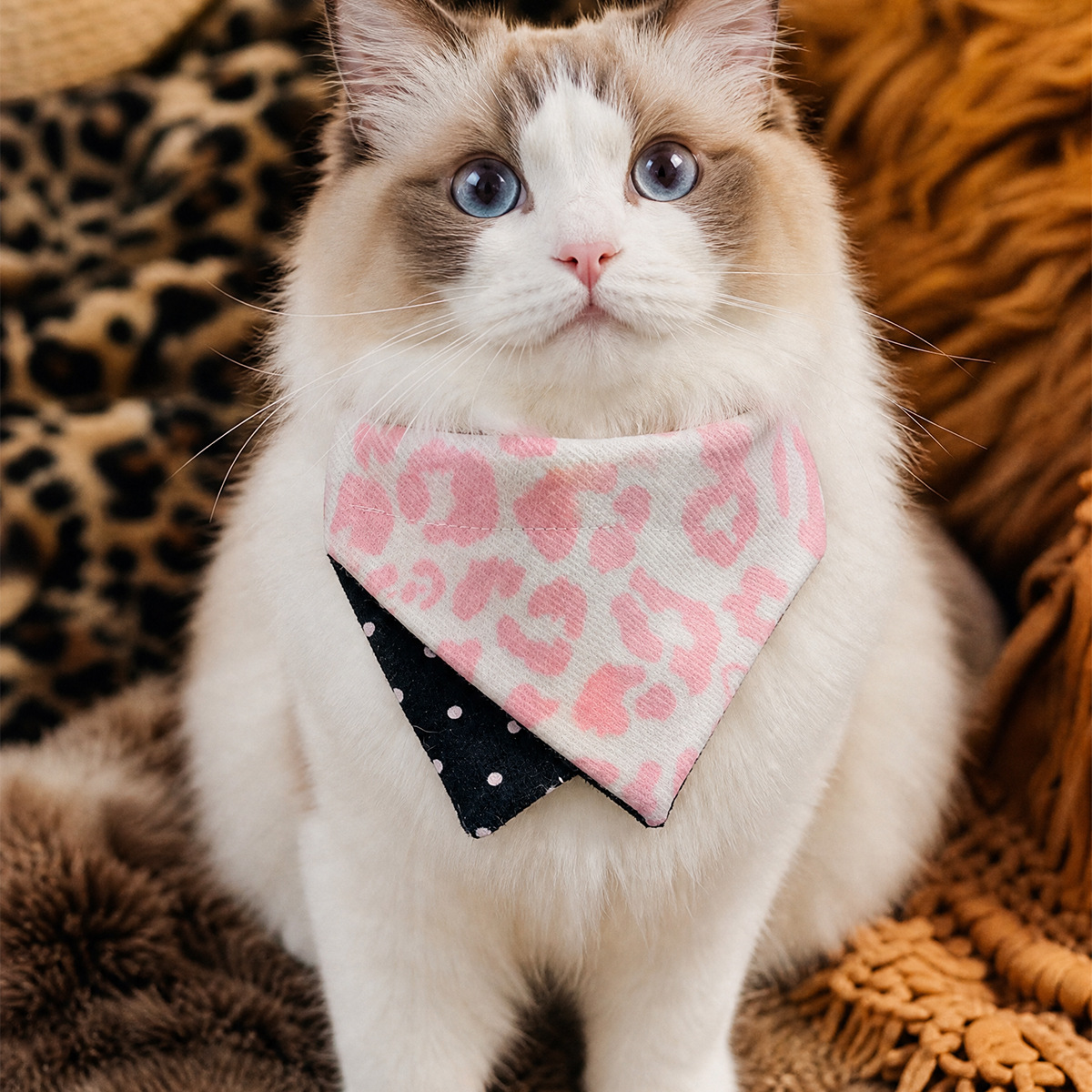 Leopard-Print Pet Bandana