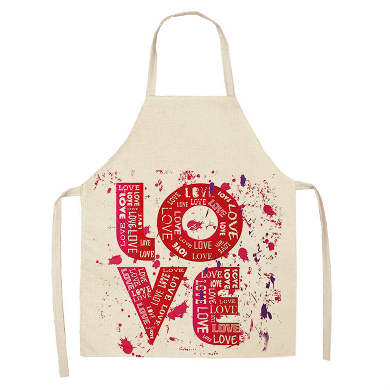 Title 11, Red Lip Letters Apron Used In Kitchen Home Clea...