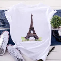Popular Butterfly Flower Women's Short Sleeve Loose T-shirt - Yh 11508 - View 1