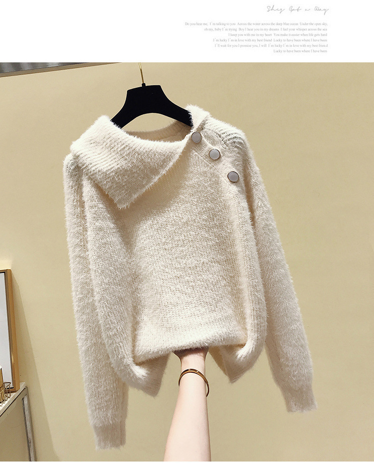 Sweater Thickened Slimming High Waist Hemp Pattern Wide Leg Pants