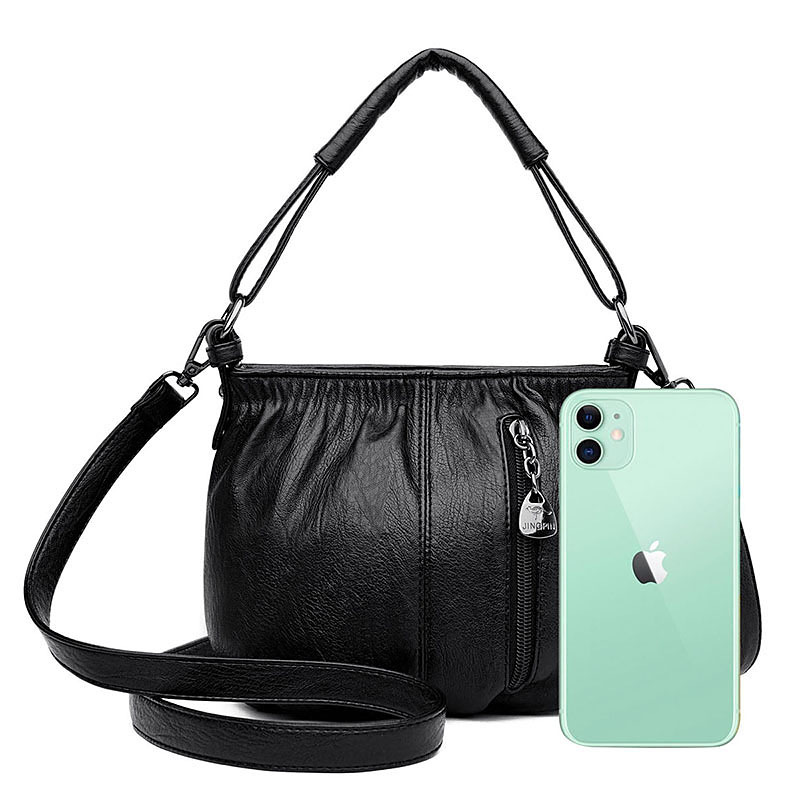 Women's Fashionable Pleated Handbag Simple