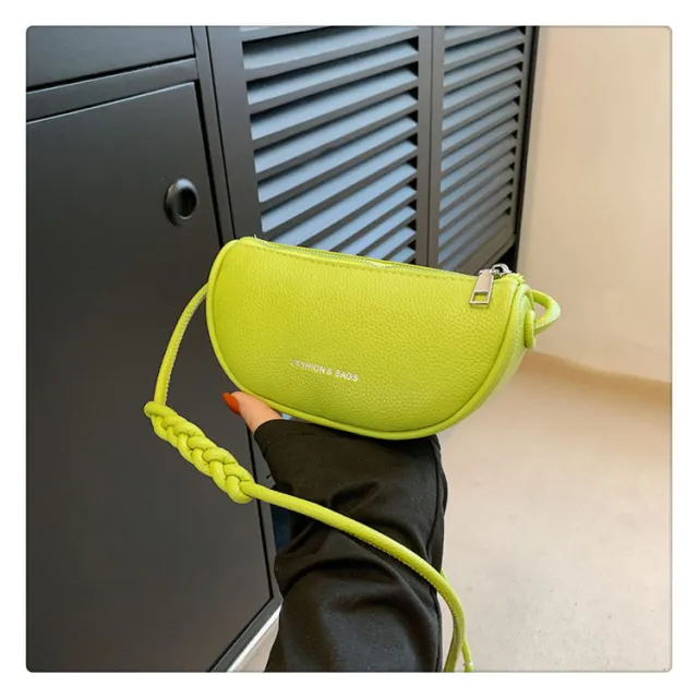 Retro Dumpling Bag Simple Texture One shoulder Crossbody Green - Shop at LoveMi