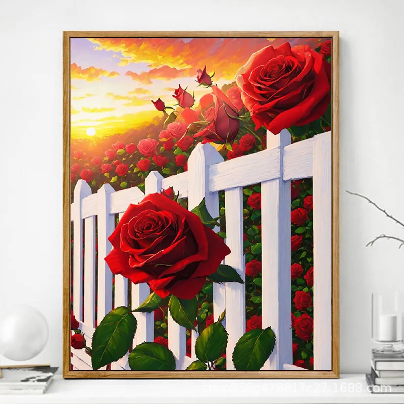 Advanced Rose Digital Oil Painting Diy - Q343